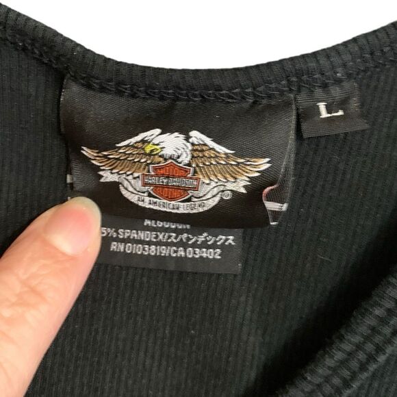 Harley-Davidson Tank Top "105th Anniversary" in Black with Bling Size Large - Picture 4 of 7